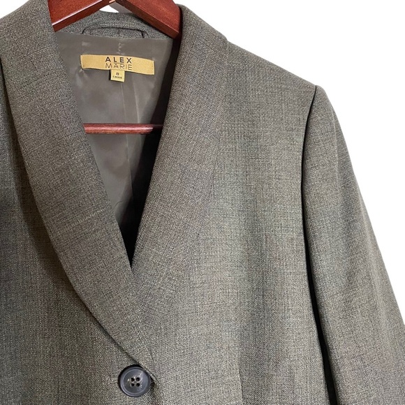 Alex Marie Dark Brown Montana Jacket Blazer Wrinkle Free Shawl Lapel 3 Button 8 - Picture 6 of 15